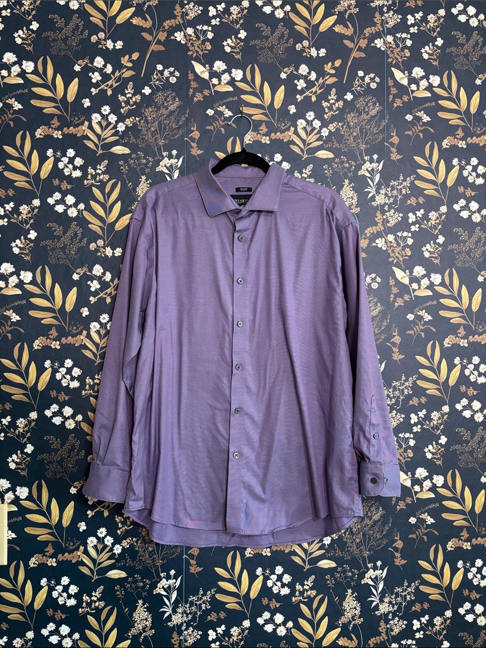 Kenneth Cole Men's Lavender-Purple Dress Shirt Size 17.5
